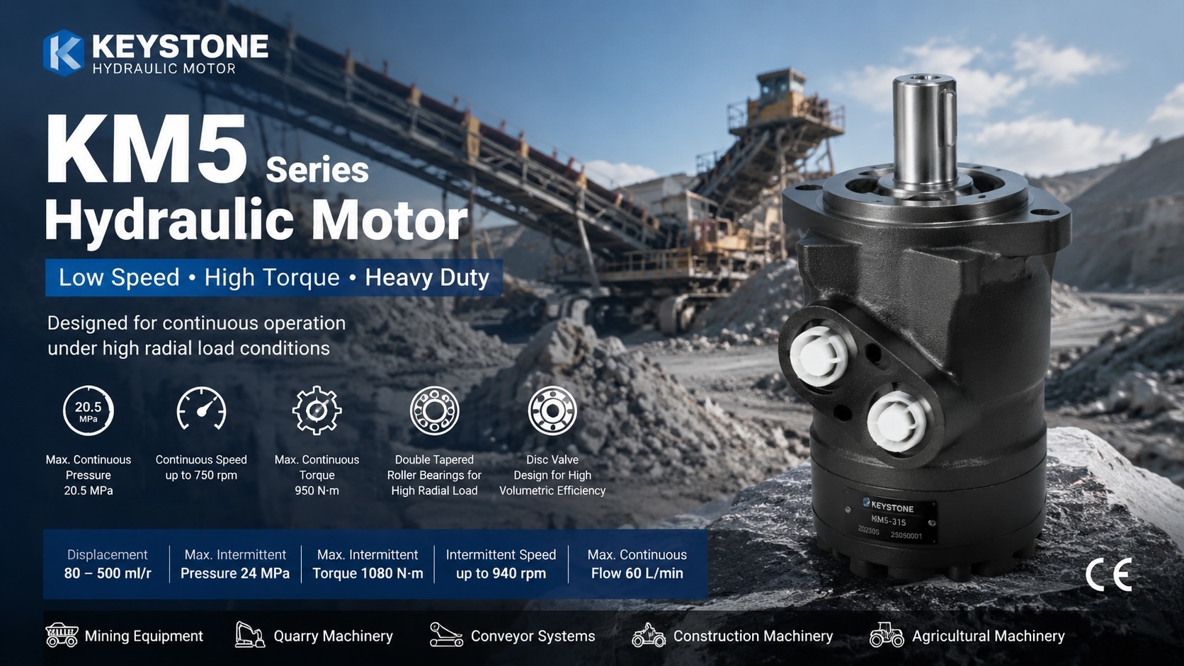 Latest company blogs about Động cơ thủy lực KM5 trong thiết bị khai thác mỏ: Quản lý tải trọng hướng tâm cao và đảm bảo hệ thống truyền động công nghiệp ổn định ở Ý