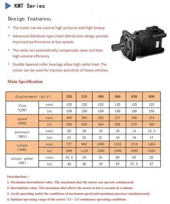 Mua KMT OMR 380rpm Động cơ thủy lực tốc độ cao Piston hướng tâm với bánh răng Gerolor online manufacture